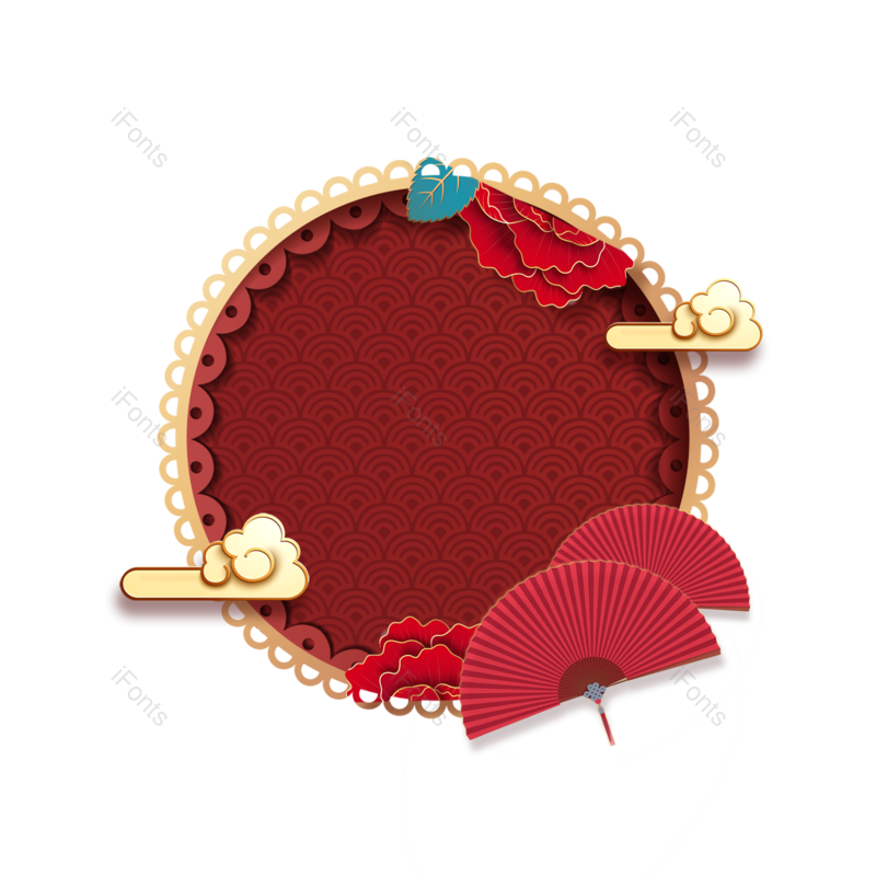 装饰图片,祥云元素,春节PNG,剪纸免抠素材
